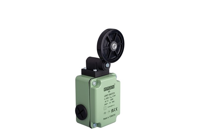 L1 Metal Body 50 mm Rubber Roller Arm Slow Action 1NO+1NC Limit Switch